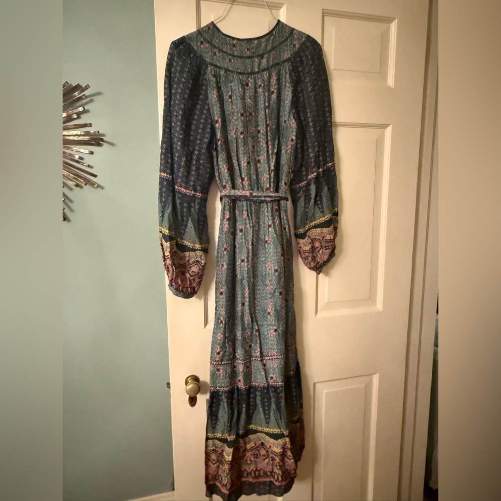 Caballero Boho Floral Tiered Long Sleeve Maxi Dress - Picture 2 of 3